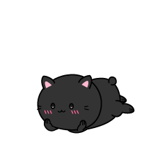 じっと見る小ちゃな黒猫