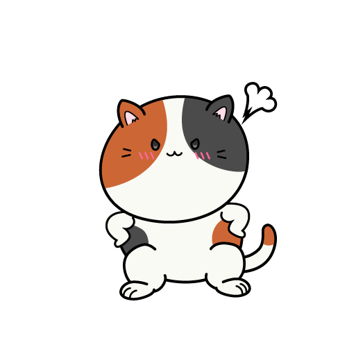 怒る小ちゃな三毛猫