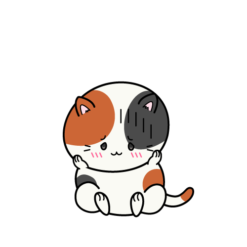 絶望する小ちゃな三毛猫