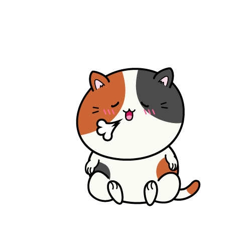 リラックスする小ちゃな三毛猫