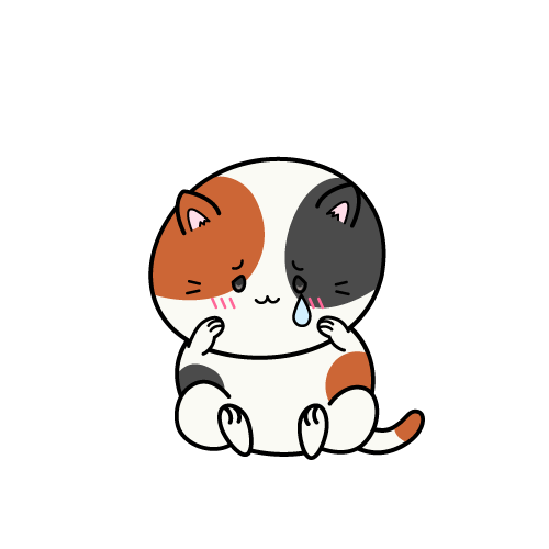 悲しい小ちゃな三毛猫