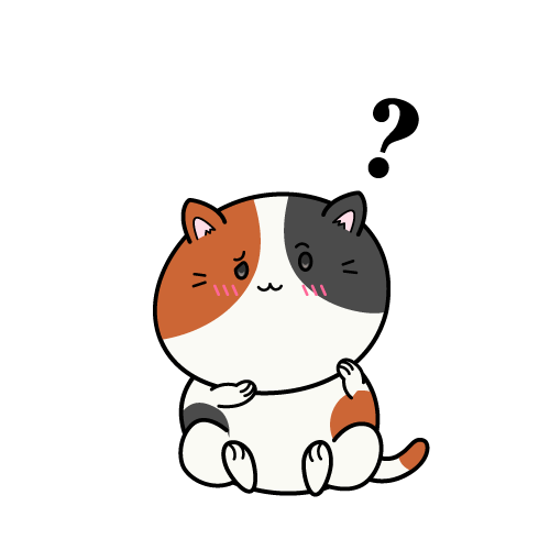 考える小ちゃな三毛猫