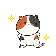 自信満々な小ちゃな三毛猫