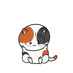 絶望する小ちゃな三毛猫