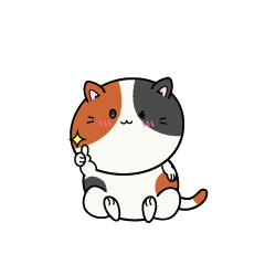 いいねする小ちゃな三毛猫