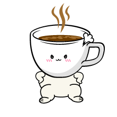 怒る小ちゃなカップコーヒー