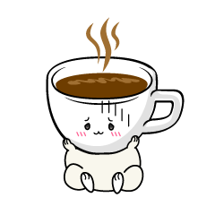 絶望する小ちゃなカップコーヒー