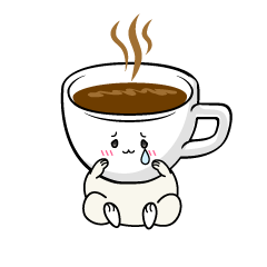 悲しい小ちゃなカップコーヒー