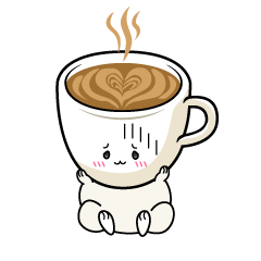 絶望する小ちゃなカフェラテ