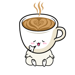 リラックスする小ちゃなカフェラテ