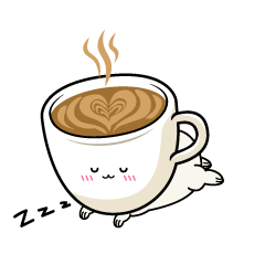 眠る小ちゃなカフェラテ