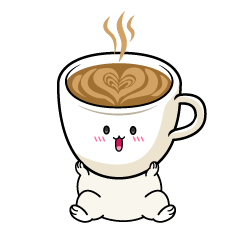 驚く小ちゃなカフェラテ