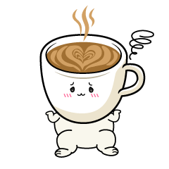 困る小ちゃなカフェラテ