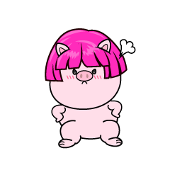 怒る小ちゃなブタダンサー（Risa）
