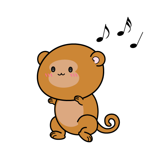 踊る小ちゃなサル