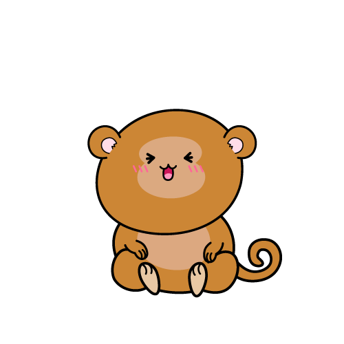 笑う小ちゃなサル