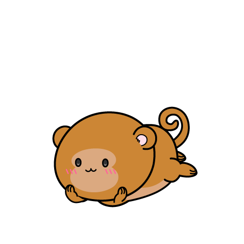 じっと見る小ちゃなサル