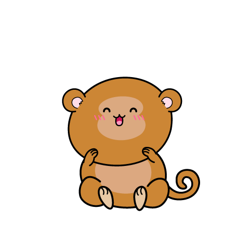 笑顔の小ちゃなサル