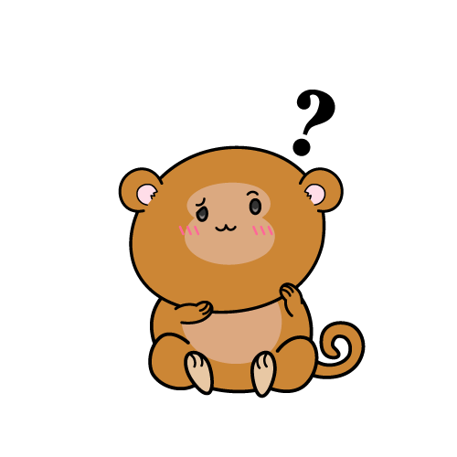 考える小ちゃなサル