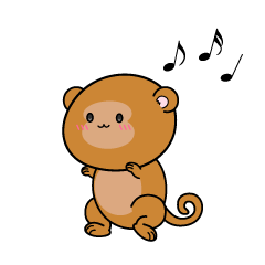 踊る小ちゃなサル