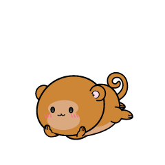 じっと見る小ちゃなサル