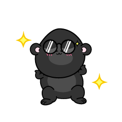 かっこいい小ちゃなゴリラ