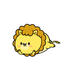 じっと見る小ちゃなライオン