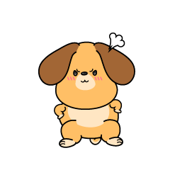 怒る小ちゃな垂れ耳の犬