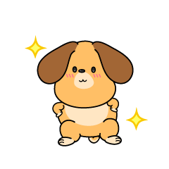 自信満々な小ちゃな垂れ耳の犬