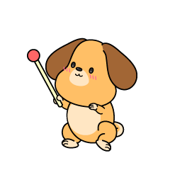 説明する小ちゃな垂れ耳の犬