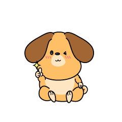 いいねする小ちゃな垂れ耳の犬