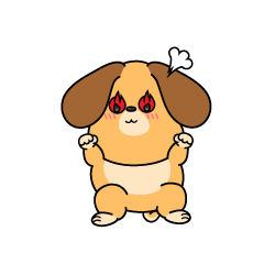 熱意のある小ちゃな垂れ耳の犬