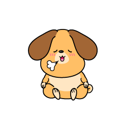 リラックスする小ちゃな垂れ耳の犬