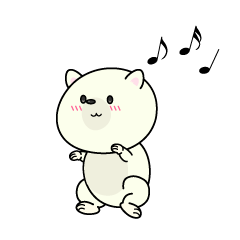 踊る小ちゃなシロクマ