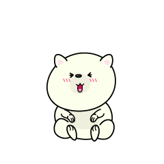 笑う小ちゃなシロクマ