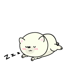 眠る小ちゃなシロクマ