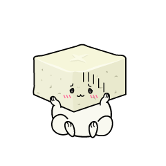 絶望する小ちゃな豆腐