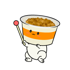 説明する小ちゃな納豆