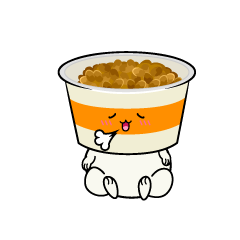 リラックスする小ちゃな納豆