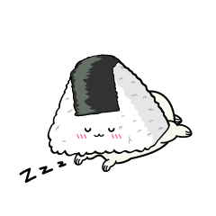 眠る小ちゃなおにぎり
