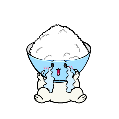 大泣きする小ちゃなご飯