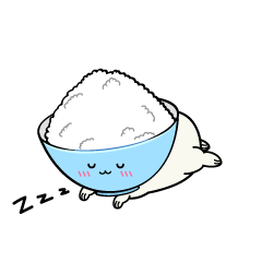 眠る小ちゃなご飯