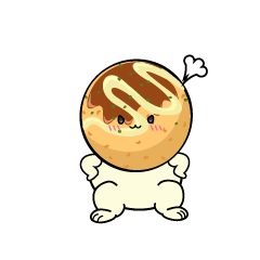 怒る小ちゃなたこ焼き