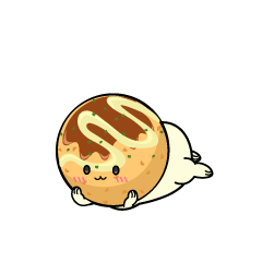 じっと見る小ちゃなたこ焼き