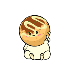 指差しする小ちゃなたこ焼き