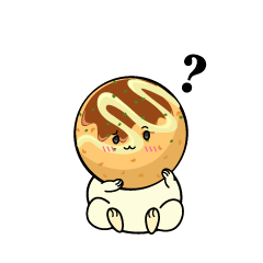 考える小ちゃなたこ焼き