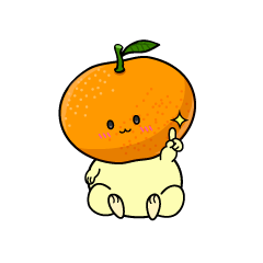 指差しする小ちゃなみかん