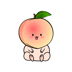 笑う小ちゃな桃