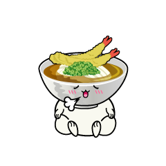 リラックスする小ちゃな天ぷらうどん