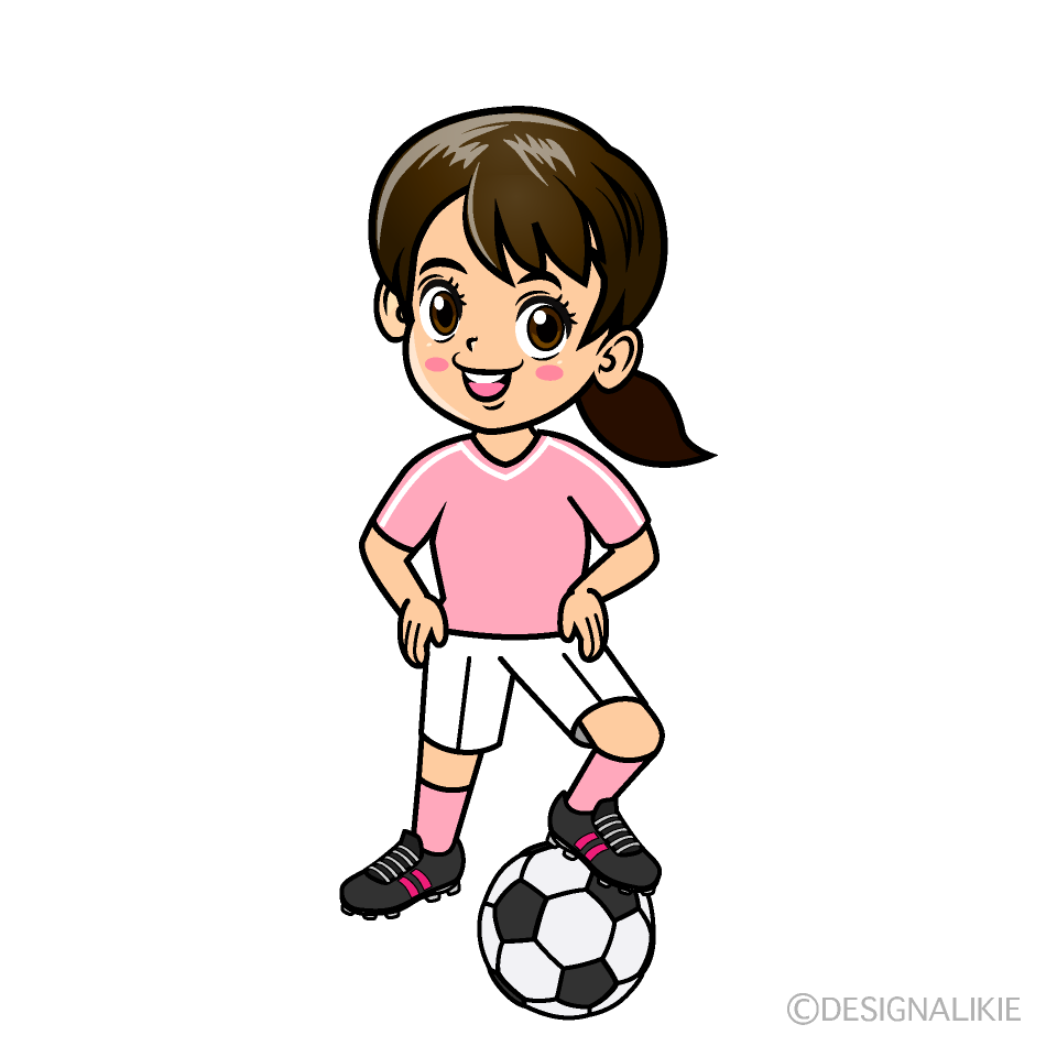 Cute Soccer Girl Character